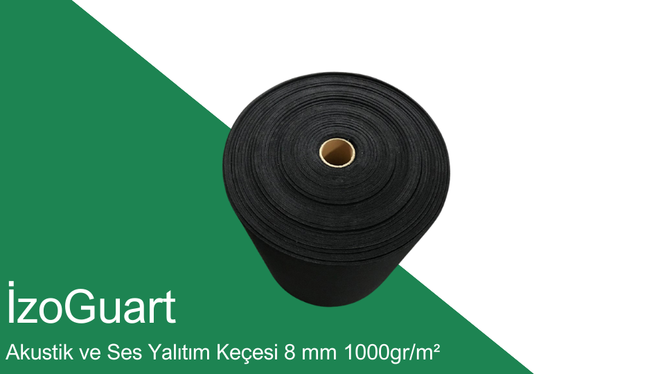 İzoGuart Akustik ve Ses Yalıtım Keçesi 8 mm 1000gr_m²